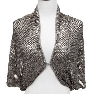 Alice + Olivia Brianna Mesh Knit Sequin Shrug